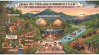Ilustrasi Wisata di Desa Pandanrejo.