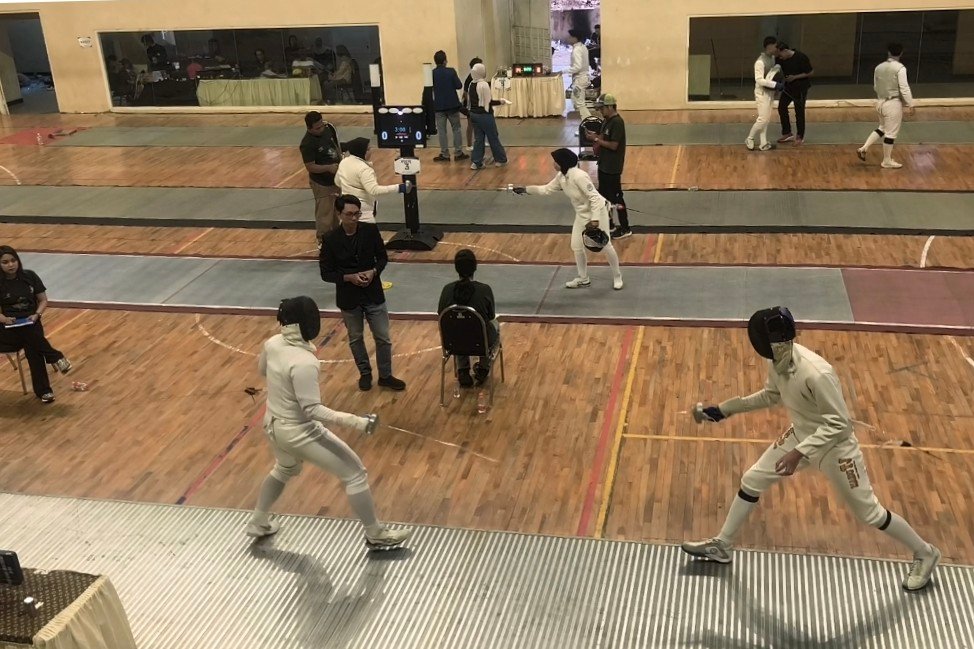 Jalannya babak final di nomor senior pada perhelatan East Java Open Fencing Championship 2026 di Kota Batu.