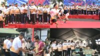 Kegiatan Fun Run HUT TNI ke-81 beserta Aksi Sosial di Lapangan Rampal Malang.