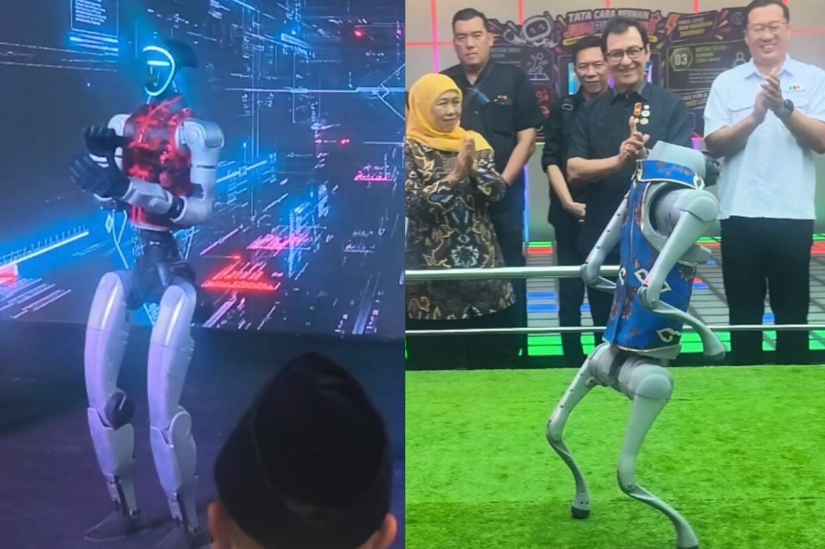 Robot Humanoid dan robot anjing yang diperagakan di Museum Mega Science Cent.