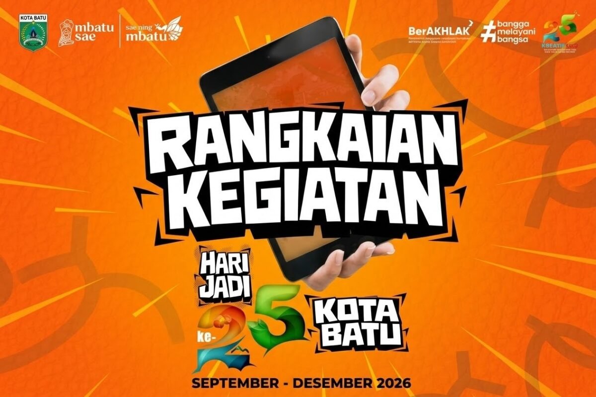 Flyer rangkaian kegiatan Hari Jadi ke-25 Kota Batu