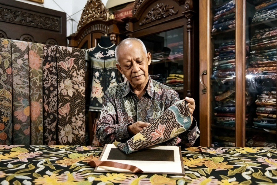 Maestro Batik Khas Kota Batu, H. Iwan Airawan, SE, Owner Batik Olive.